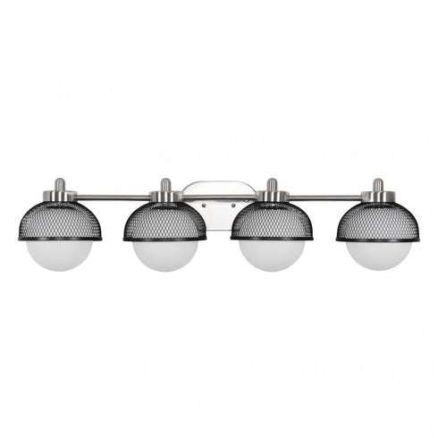Varaluz Aris 4 Light Bath Brushed Nicke Black Model: 347B04BNBL