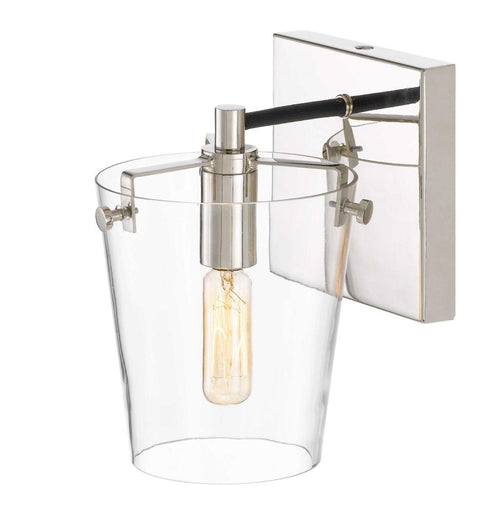 Varaluz Arlo 1 Light Bath Blac Polished Nickel Model: 351B01BLPN