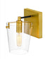Varaluz Arlo 1 Light Bath Blac Satin Brass Model: 351B01BLSB