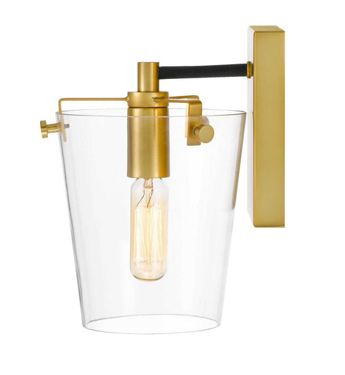 Varaluz Arlo 1 Light Bath Blac Satin Brass Model: 351B01BLSB