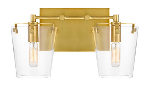 Varaluz Arlo 2 Light Bath Blac Satin Brass Model: 351B02BLSB