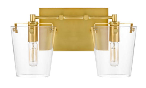 Varaluz Arlo 2 Light Bath Blac Satin Brass Model: 351B02BLSB