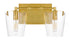 Varaluz Arlo 2 Light Bath Blac Satin Brass Model: 351B02BLSB