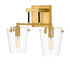 Varaluz Arlo 2 Light Wall Blac Satin Brass Model: 351K02BLSB