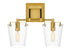 Varaluz Arlo 2 Light Wall Blac Satin Brass Model: 351K02BLSB