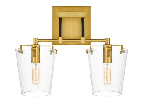 Varaluz Arlo 2 Light Wall Blac Satin Brass Model: 351K02BLSB