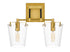 Varaluz Arlo 2 Light Wall Blac Satin Brass Model: 351K02BLSB