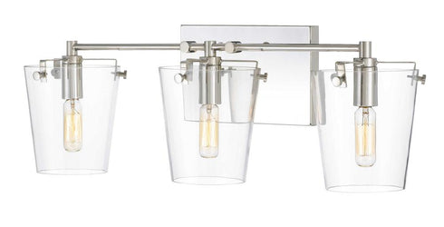 Varaluz Arlo 3 Light Bath Blac Polished Nickel Model: 351B03BLPN
