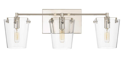 Varaluz Arlo 3 Light Bath Blac Polished Nickel Model: 351B03BLPN
