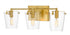 Varaluz Arlo 3 Light Bath Blac Satin Brass Model: 351B03BLSB