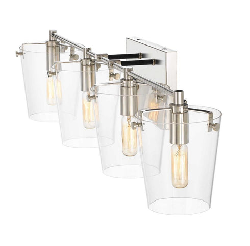 Varaluz Arlo 4 Light Bath Blac Polished Nickel Model: 351B04BLPN