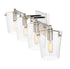 Varaluz Arlo 4 Light Bath Blac Polished Nickel Model: 351B04BLPN