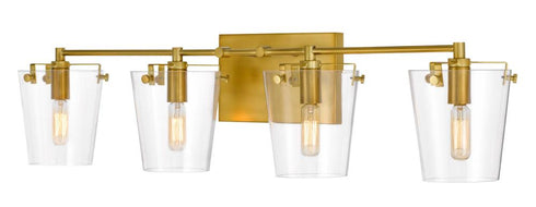 Varaluz Arlo 4 Light Bath Blac Satin Brass Model: 351B04BLSB