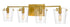 Varaluz Arlo 4 Light Bath Blac Satin Brass Model: 351B04BLSB
