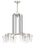 Varaluz Arlo 6 Light Chandelier Blac Polished Model: 351C06BLPN