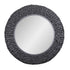 Varaluz Athena 30 in Round Wall Mirror Matte Blac Black Seagrass in Matte Black/Black Seagrass Finish Model: 457MI30MBB