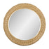 Varaluz Athena 40 in Round Wall Mirror French Gol Natural Seagrass in French Gold/Natural Seagrass Finish Model: 457MI40FGN
