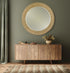 Varaluz Athena 40 in Round Wall Mirror French Gol Natural Seagrass in French Gold/Natural Seagrass Finish Model: 457MI40FGN