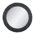 Varaluz Athena 40 in Round Wall Mirror Matte Blac Black Seagrass in Matte Black/Black Seagrass Finish Model: 457MI40MBB