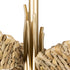 Varaluz Banana Leaf 3 Light Semi Flush French Gol Natural Seagrass in French Gold/Natural Seagrass Finish Model: 901S03FGN