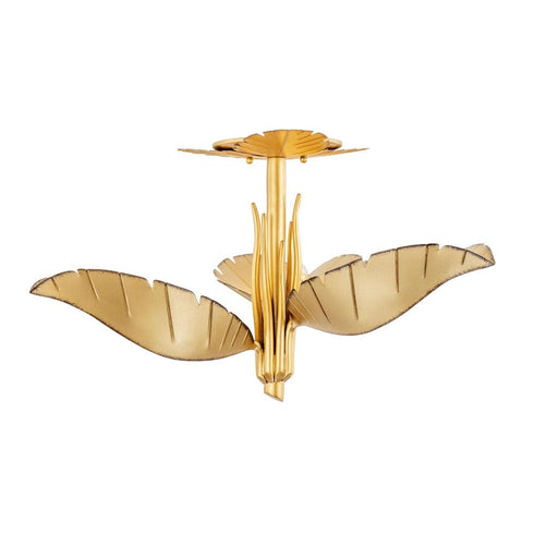 Varaluz Banana Leaf 3 Light Semi Flush Gol Dark Model: 901S03GO