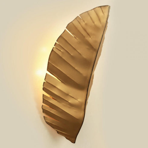 Varaluz Banana Leaf 3 Light Tall Sconce Gold Model: 901K03GO