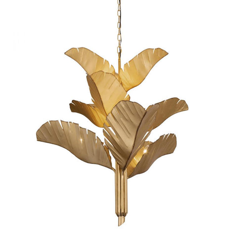 Varaluz Banana Leaf 9 Light Chandelier Gold Model: 901C09GO