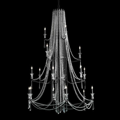 Varaluz Barcelona 18 Light 4 Tier Crystal Chandelier Model: 270C18OX