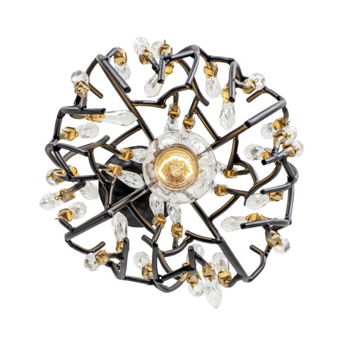 Varaluz Bask 1 Light Crystal Mini Pendant Matte Model: 271M01MBFG