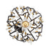 Varaluz Bask 1 Light Crystal Mini Pendant Matte Model: 271M01MBFG