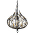Varaluz Bask 3 Light Crystal Pendant Matte Blac Model: 271P03MBFG