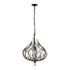 Varaluz Bask 3 Light Crystal Pendant Matte Blac Model: 271P03MBFG