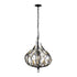 Varaluz Bask 3 Light Crystal Pendant Matte Blac Model: 271P03MBFG