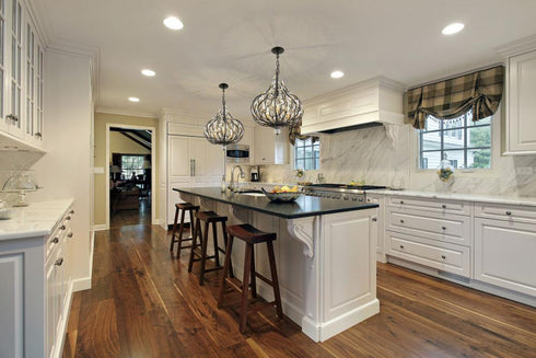 Varaluz Bask 3 Light Crystal Pendant Matte Blac Model: 271P03MBFG