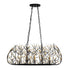 Varaluz Bask 6 Light Crystal Linear Pendant Matte Model: 271N06MBFG