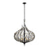 Varaluz Bask 6 Light Crystal Pendant Matte Blac Model: 271P06MBFG