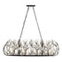 Varaluz Bask 8 Light Crystal Linear Pendant Matte Model: 271N08MBFG