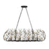 Varaluz Bask 8 Light Crystal Linear Pendant Matte Model: 271N08MBFG