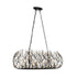 Varaluz Bask 8 Light Crystal Linear Pendant Matte Model: 271N08MBFG