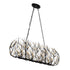 Varaluz Bask 8 Light Crystal Linear Pendant Matte Model: 271N08MBFG