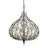 Varaluz Bask 9 Light Crystal Pendant Matte Blac Model: 271P09MBFG