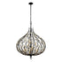 Varaluz Bask 9 Light Crystal Pendant Matte Blac Model: 271P09MBFG