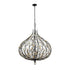 Varaluz Bask 9 Light Crystal Pendant Matte Blac Model: 271P09MBFG