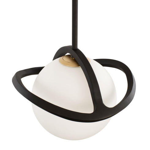 Varaluz Black Betty 1 Light Mini Pendant Carbo Model: 374M01CBFG