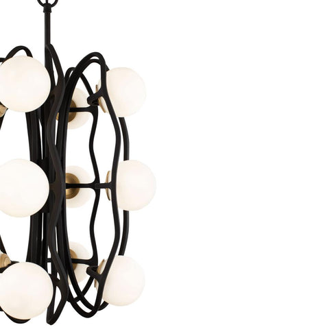 Varaluz Black Betty 12 Light Pendant Carbo French Model: 374P12CBFG