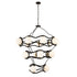 Varaluz Black Betty 18 Light 3 Tier Chandelier Model: 374C18CBFG