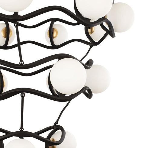 Varaluz Black Betty 18 Light 3 Tier Chandelier Model: 374C18CBFG