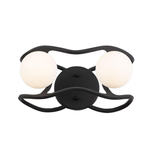Varaluz Black Betty 2 Light Bath Carbo French Gold Model: 374B02CBFG