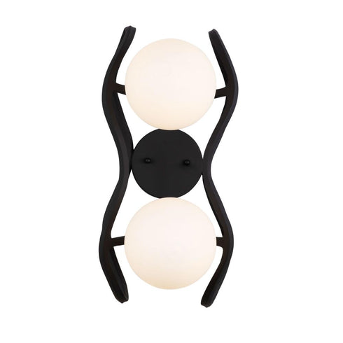 Varaluz Black Betty 2 Light Sconce Carbo French Model: 374W02CBFG