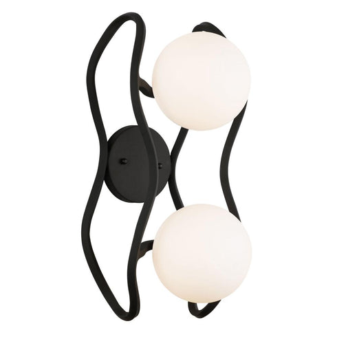 Varaluz Black Betty 2 Light Sconce Carbo French Model: 374W02CBFG